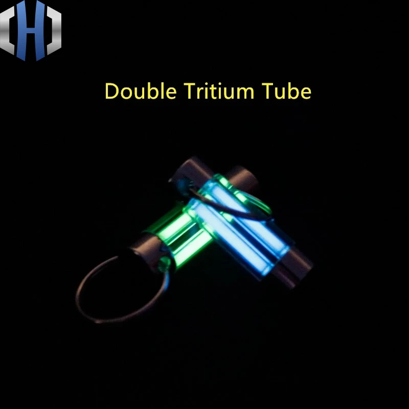 Кольцо для ключей Tritium Tube двойное кольцо трубка самоосвещающаяся флуоресцентная