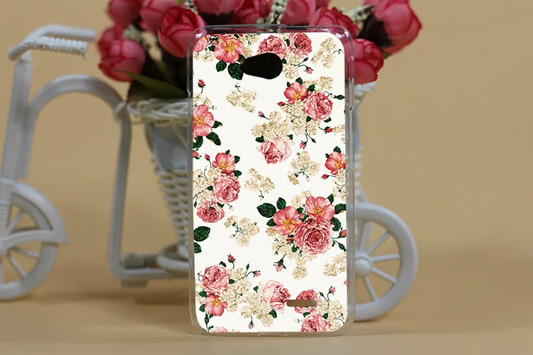 Новое поступление чехол из поликарбоната с красивыми цветами для LG L70 Optimus/diy цветной чехол для LG Optimus L70 D320 D325