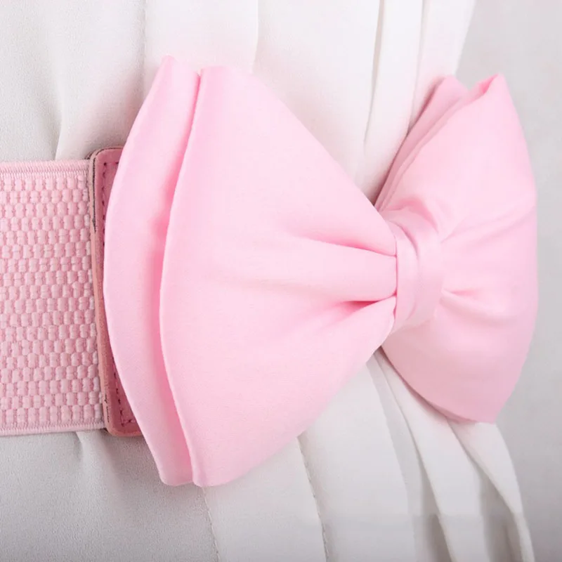 Модный женский эластичный пояс тренд кружевной бант украшение ремень