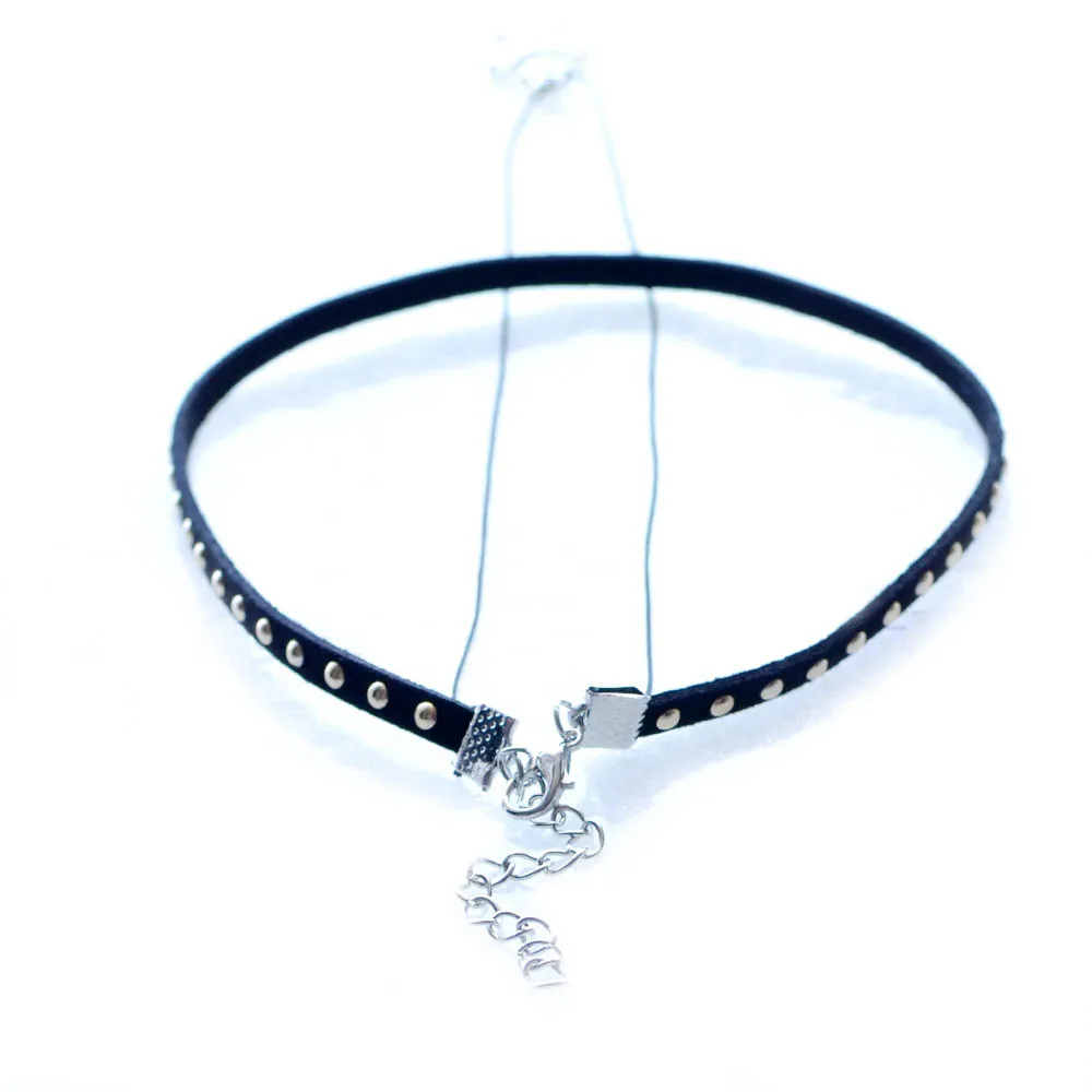 Новый Многослойные кожа velvet choker chockers ожерелья женщины черный многослойные