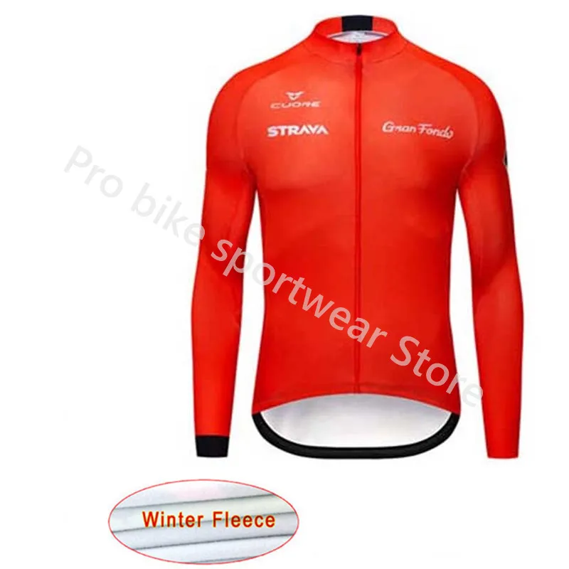 cycling jersey 01 Strava термо флис с длинным рукавом Pro team Велоспорт Джерси Спортивная одежда гоночный горный велосипед одежда Майо Ropa ciclismo - Цвет: cycling jersey 01