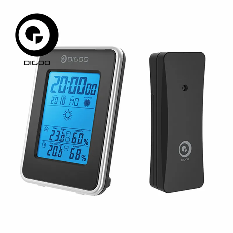 Digoo DG TH1981 th1981метеостанция гигрометр с синей подсветкой термометр Открытый датчик