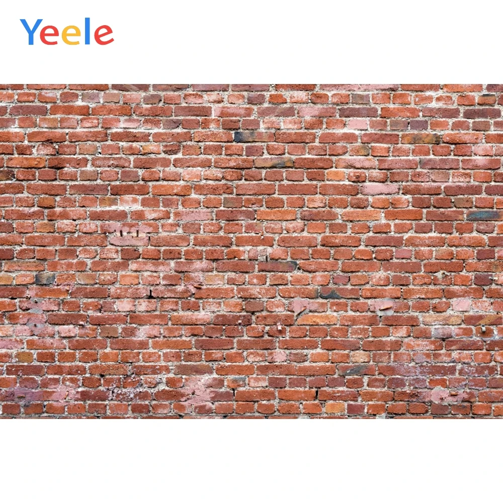 

Yeele Red Brick Wall Portrait Old Style Retro Birthday Photography Backgrounds Customized Photographic Backdrop for Photo Studio