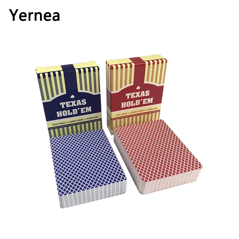 

Yernea 4Sets/Lot Poker cards Classic porker card set Texas Plastic playing cards Waterproof Frost poker Board games