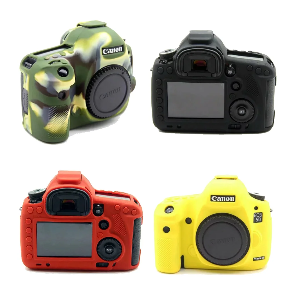 Мягкая зеркальная силиконовая сумка для камеры Canon EOS 5D Mark III 5D3 5DS 5DR легкая чехол |