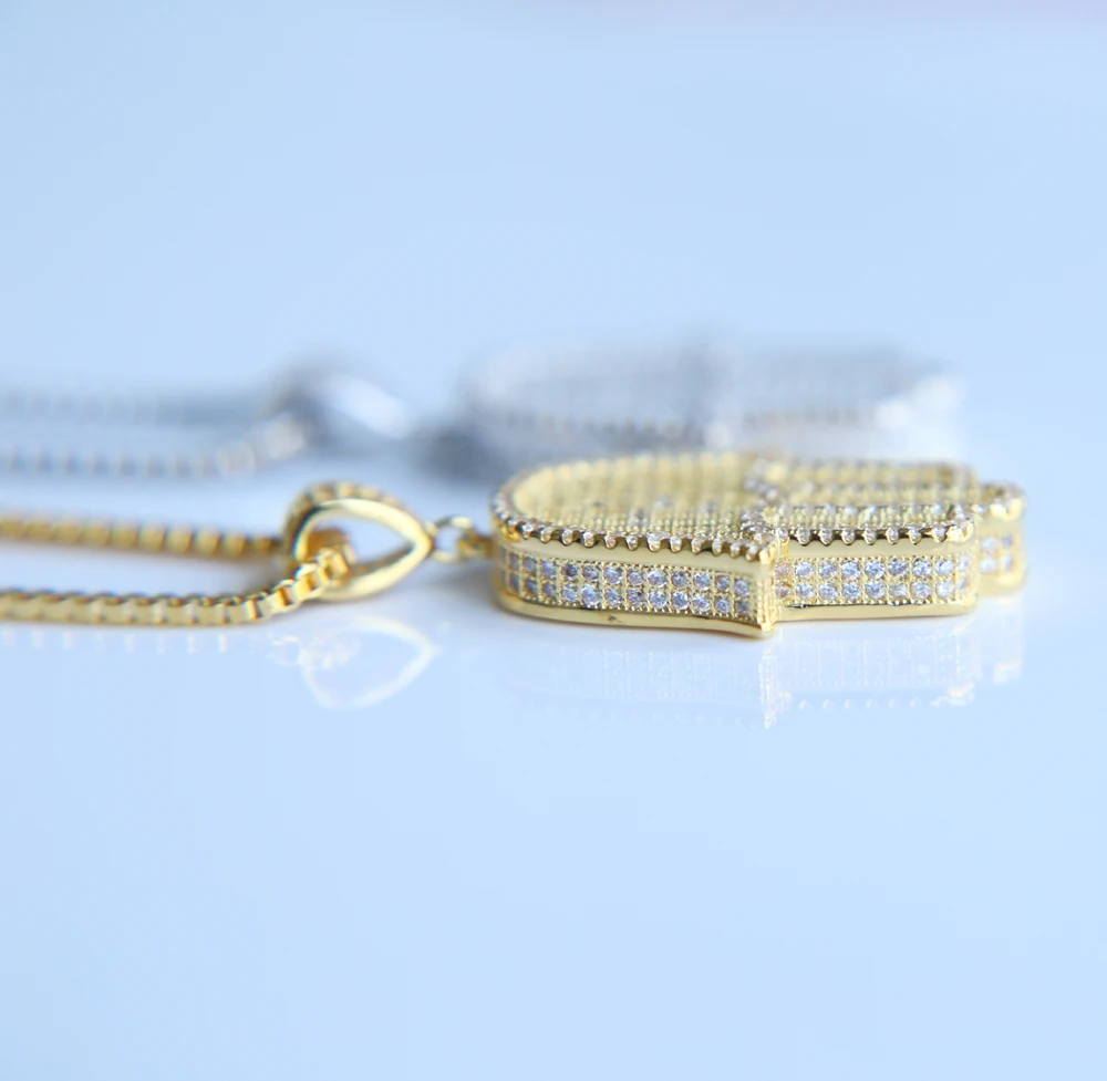 Акция 2017 Летняя мужская длинная цепь Хамса Рука Хип хоп украшение микро паве cz