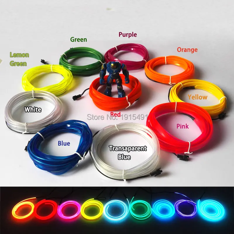 Светодиодная неоновая лента с юбкой 2 3 мм 10 цветов на выбор гибкая