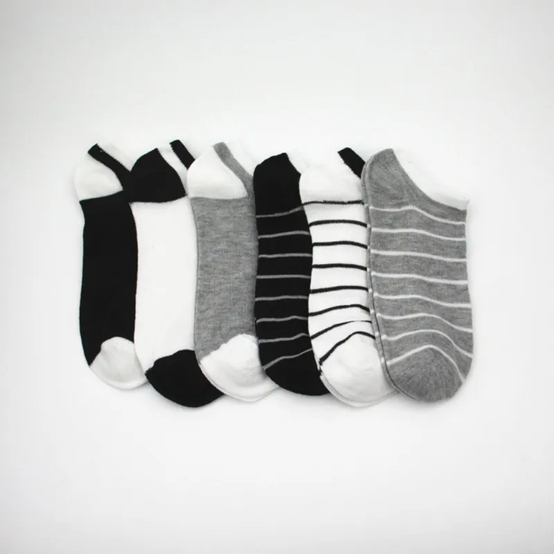 6pairs Short socks 5 пар/лот, мужские носки из бамбукового волокна, невидимые носки-башмачки, Дышащие Короткие нескользящие носки, повседневные мягкие мужские носки в деловом стиле - Цвет: 6pairs Short socks
