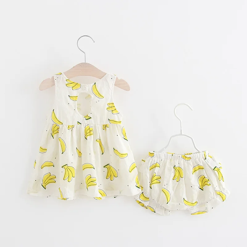 VIMIKID/2017 г. Новые летние детские комплекты одежда для детей костюм с принтом банана