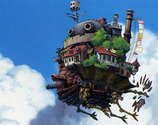 Серия летающих версий мобильного замка Хаяо Миядзаки Бумажная модель