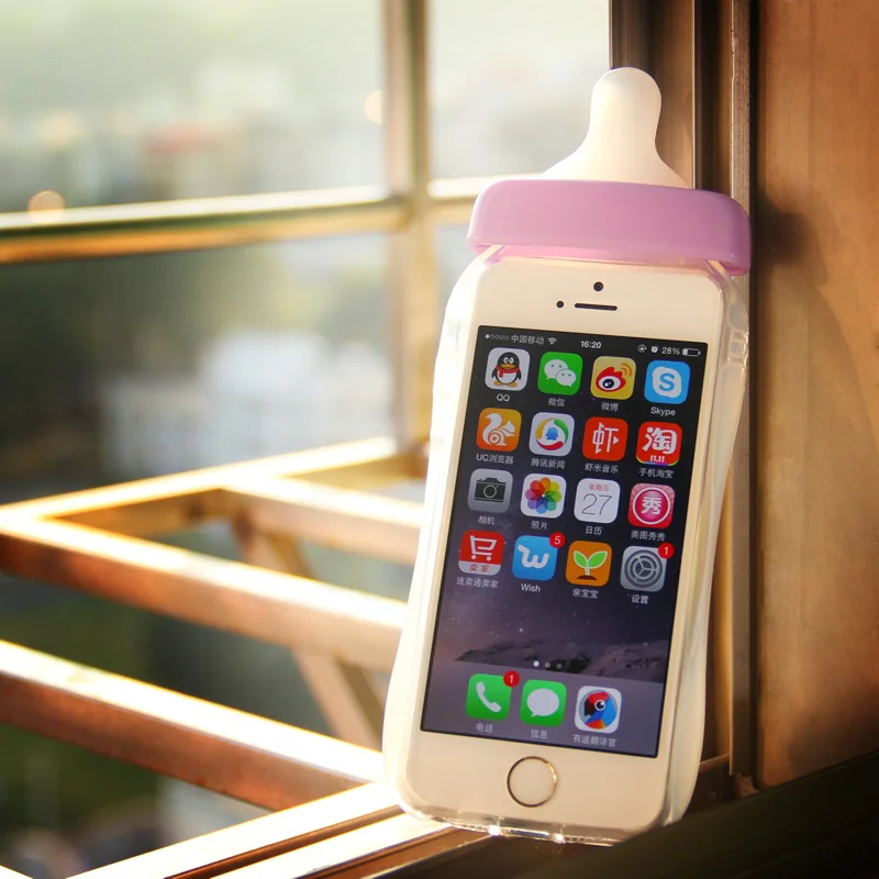 HOTR For iphone 6 Case Fashion Nipple Milk Cover for plus 6s Soft TPU Back with Handcord Rope |