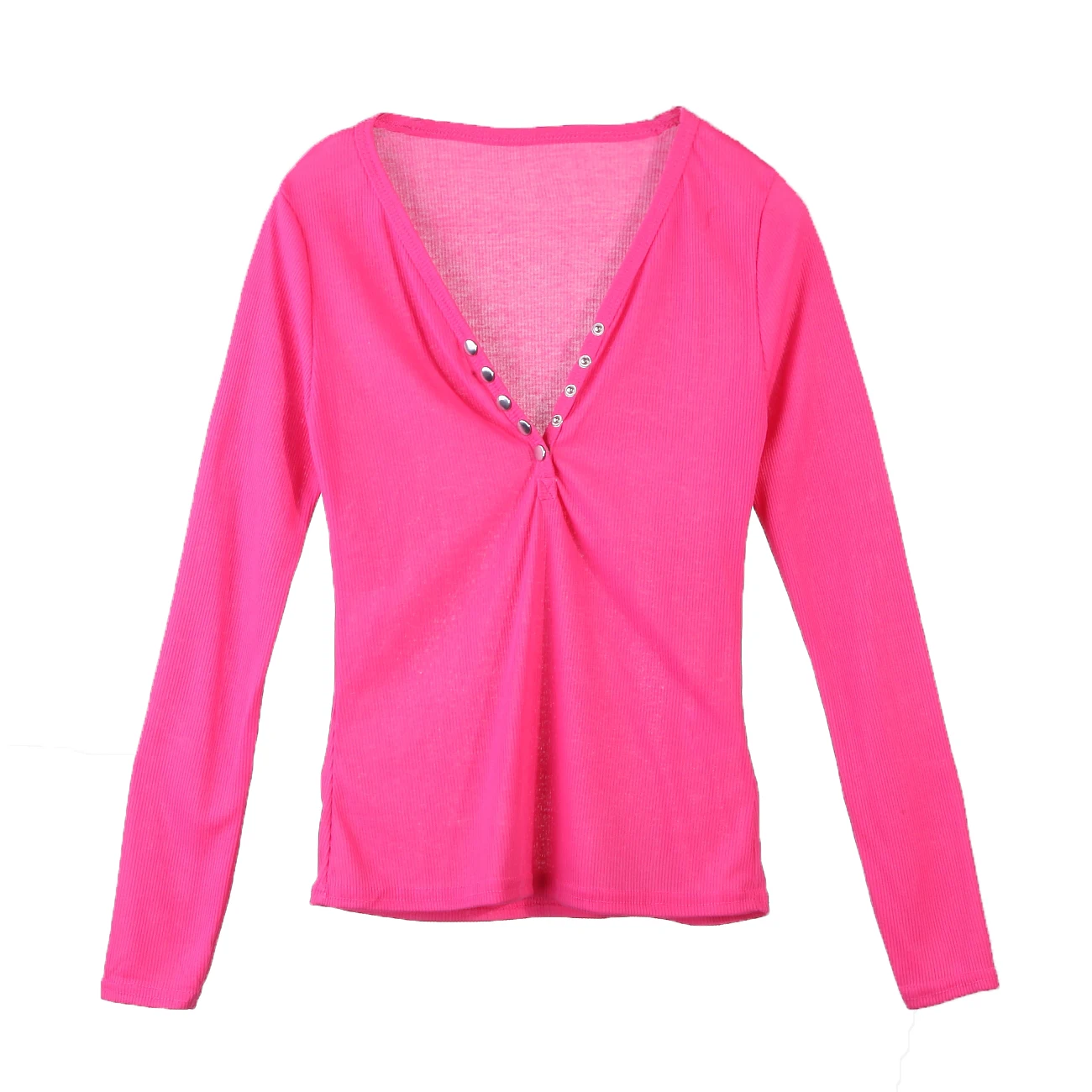 

New Hot Sale Women Sexy V-neck Crewneck Long Sleeve Pullover Outwear Jumper Casual Sweater Tops Tee