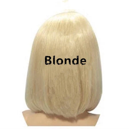 Blonde RXY Короткие Красочные боб парик короткие парики из человеческих волос розовый/синий/серый/фиолетовый/желтый/красный прямые парики на кружеве для черных женщин remy - Цвет: Blonde