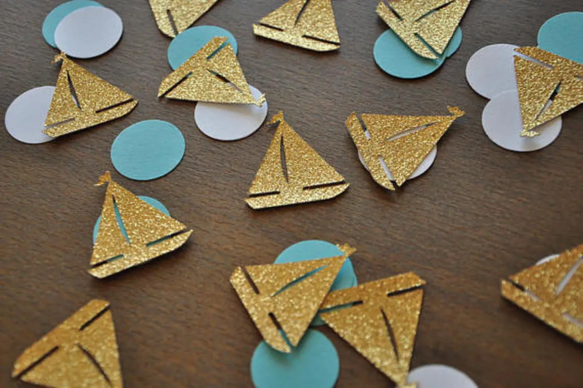 Морской якорь моряк морской океан Theam Мальчик День рождения конфетти