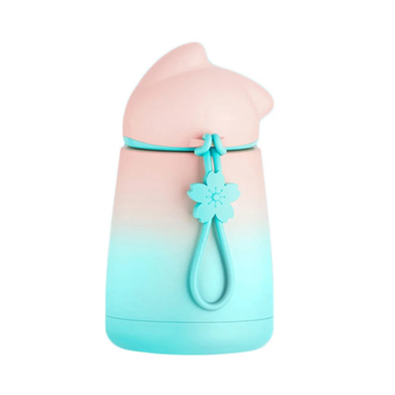 pink 2 Garrafa Termica кролик термо детей мультфильм чашки Нержавеющая сталь малыш кружка Чай воды Термокружка Термальность вакуумная изоляция колбу - Цвет: pink 2