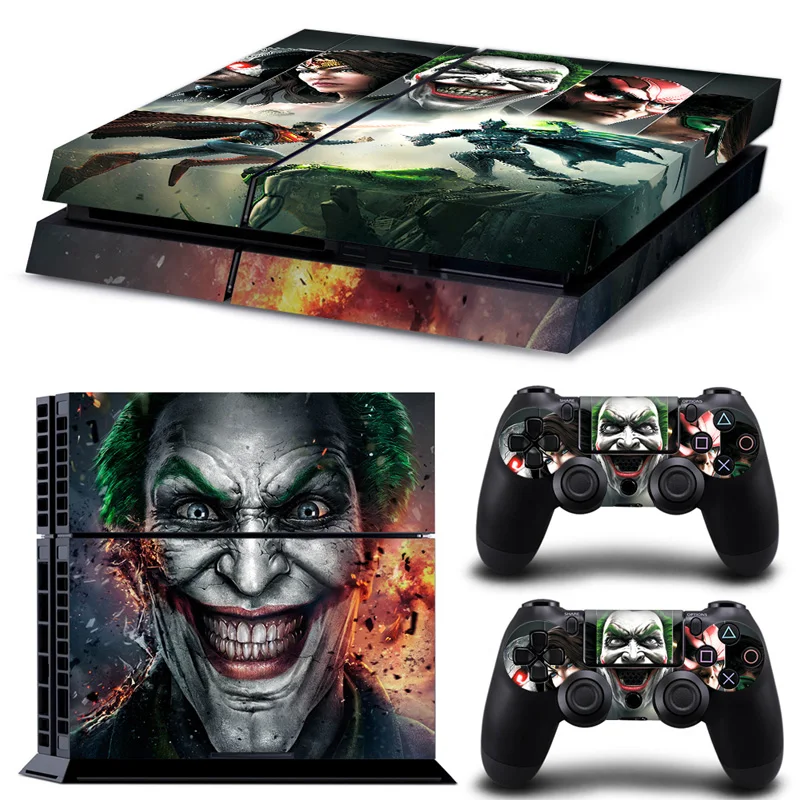 Мультяшные наклейки для PS4 Обложка консоли PlayStation 4 + 2 чехла контроллеров 200