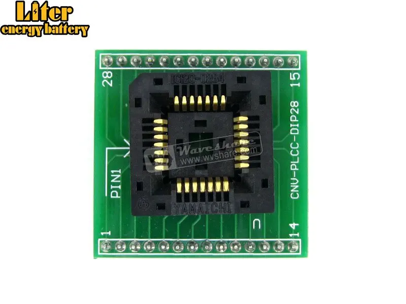 PLCC28 TO DIP28 Yamaichi IC Адаптер для тестирования и сгорания розетки упаковки шаг 1 27