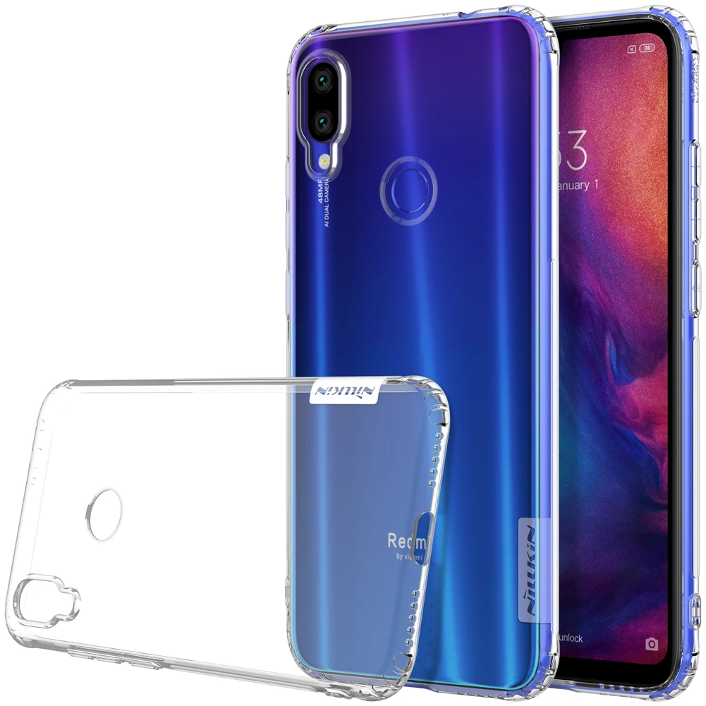 Чехол для Xiaomi Redmi Note 7S чехол 7 из ТПУ Nillkin серии Nature прозрачный мягкий накладка