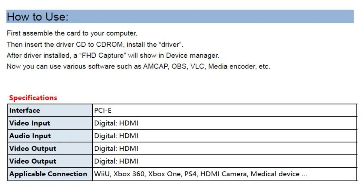 PCIE HD карта видеозахвата 4K 30 PCI Express 60FPS Dual HDMI карта захвата вход/выход для игры/видео в реальном времени