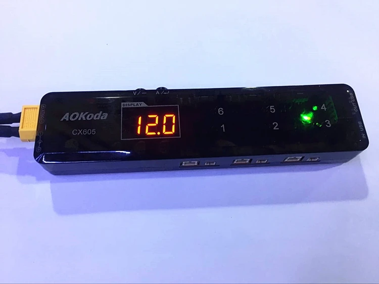 1 комплект AOK CX605 CX610 6CH постоянного тока/XT60/USB Батарея Зарядное устройство для 3 7 V S