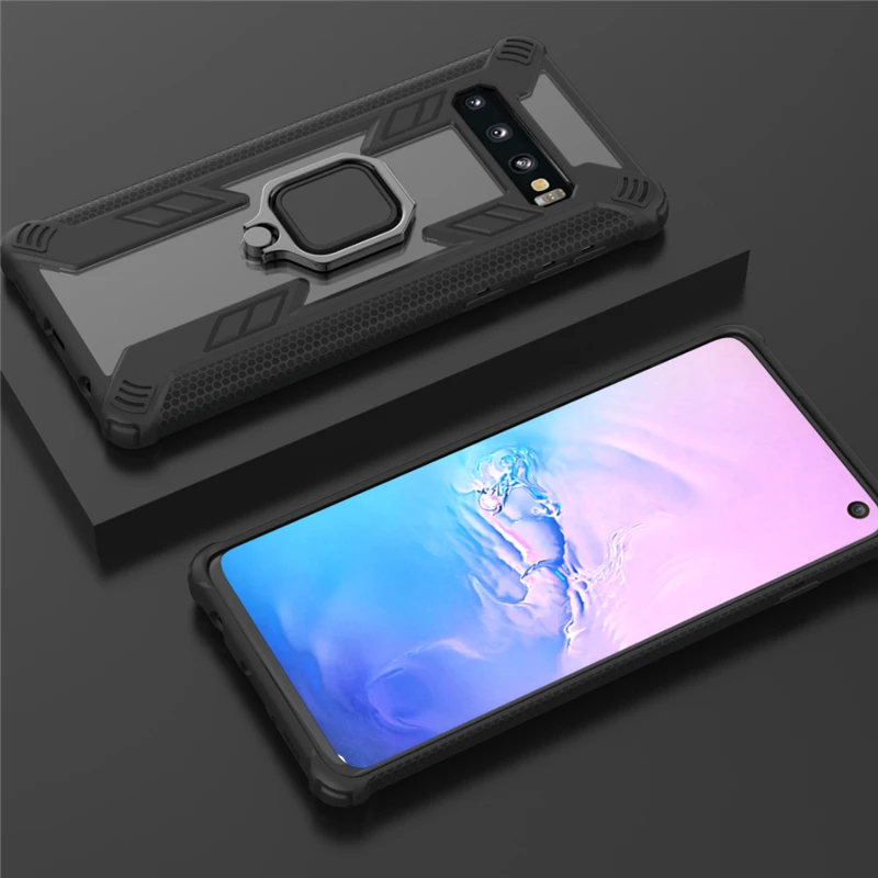 For Samsung Galaxy S10 Plus S10e M10 M20 M30 A40S A30 A50 A7 A9 2018 Predator Heavy Military Anti-Drop Ring Stand PC TPU Case |