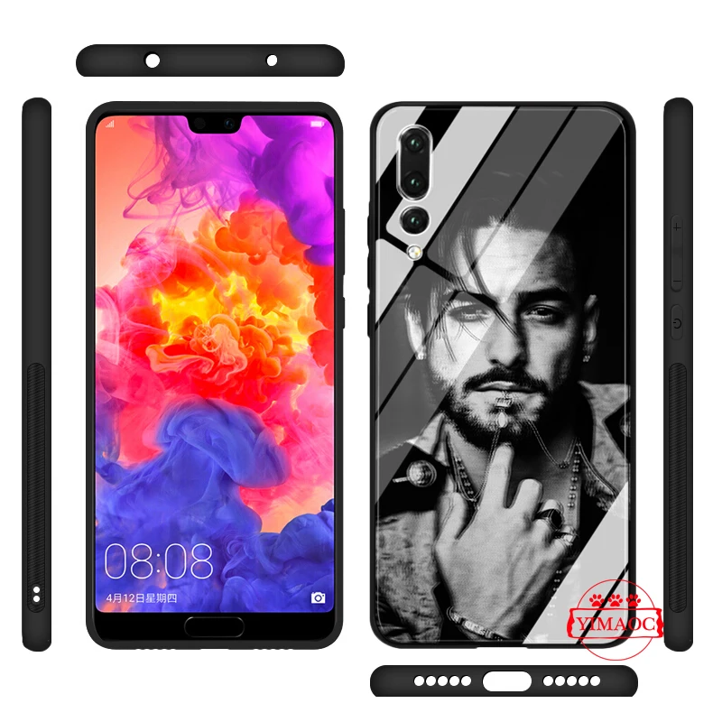 YIMAOC Bunny Maluma Ozuna POP Rapper Glass Case for Huawei P10 lite P20 Pro P30 P Smart honor 7A 8X 9 10 Y6 Mate 20 |