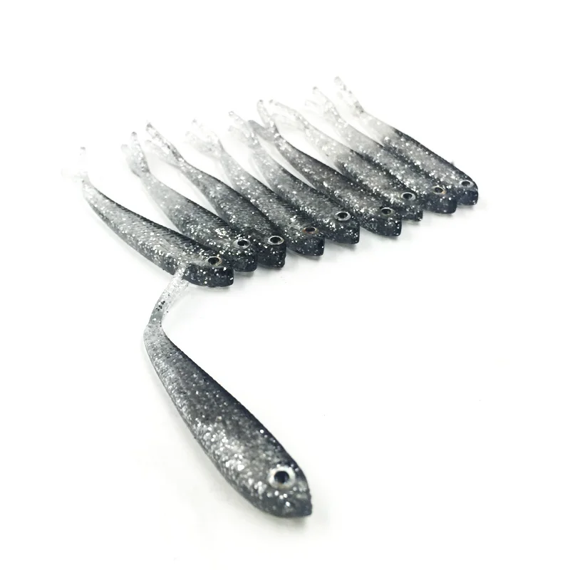 

5pcs/lot 75mm 2g Soft Fishing Lure Gray Lure Swimbait Artificial Bait Silver Carp Fish Fishing Tackle