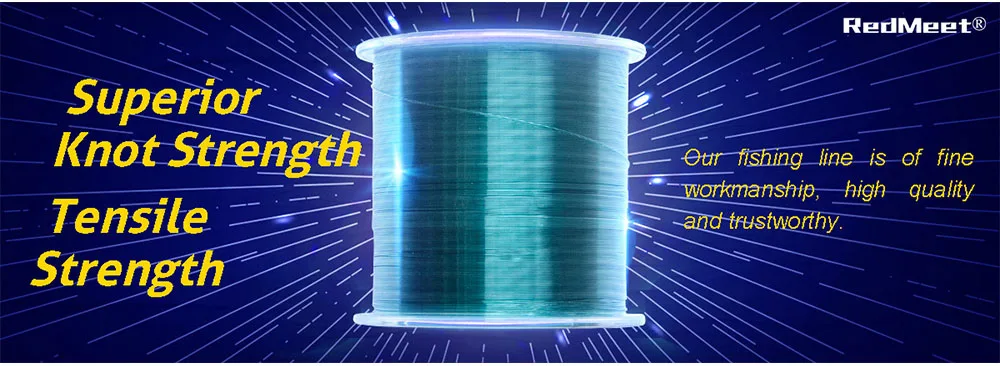 Hot Sale 1Pcs 1000m New Brand RedMeet Series Super Strong Japan Monofilament Nylon Fishing Line 1000m 4.4-28.6LB