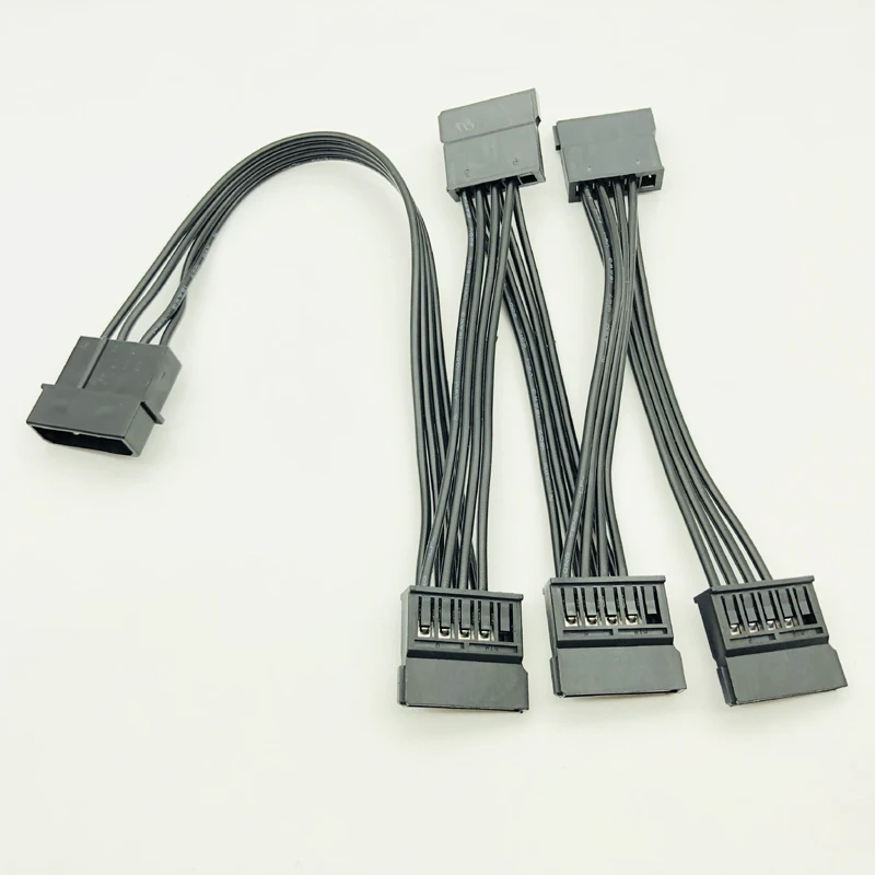 

H1111Z Molex 4pin IDE 1 to 5 SATA 15Pin Hard Drive Power Supply Splitter Cable Cord for DIY PC Sever 4-pin to 15-pin Power 60CM