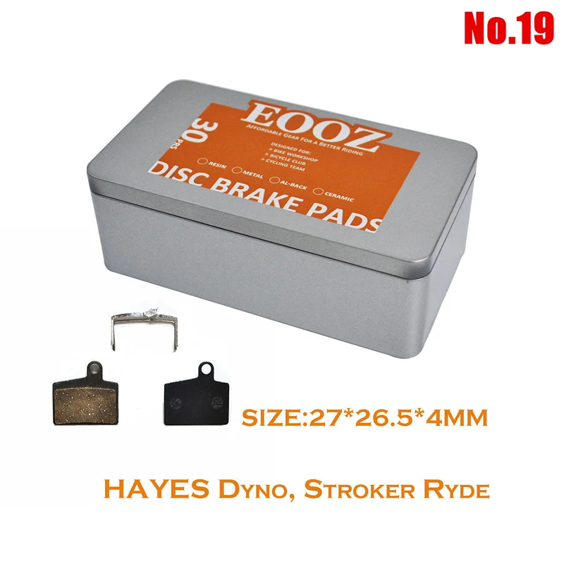 19 Hayes RYDE 30PRS MTB велосипедная колодка для гидравлического тормоза для shimano sram avid magura formula hayes zoom. Специально для любителей велоспорта EOOZ - Цвет: 19 Hayes RYDE