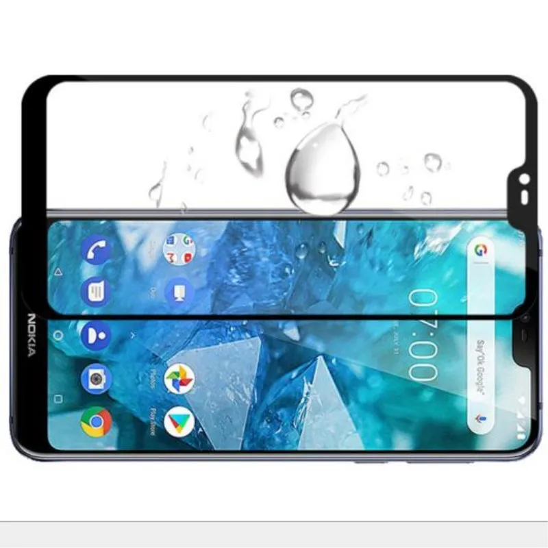 Полное защитное закаленное стекло для Nokia 7 Plus Защита экрана 1 X7 Nokia7 Nokia7.1 9H |