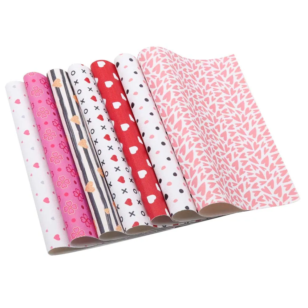 Xugar милые сердца Синтетическая кожа с принтом Святого Валентина искусственная