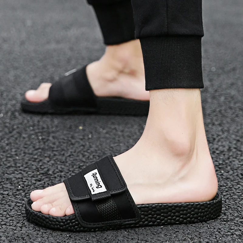 Indoor Home Shoes Man Slippers Green Mens Slip On Sandals Flats Slides Comfortable Breathable men Casual | Обувь