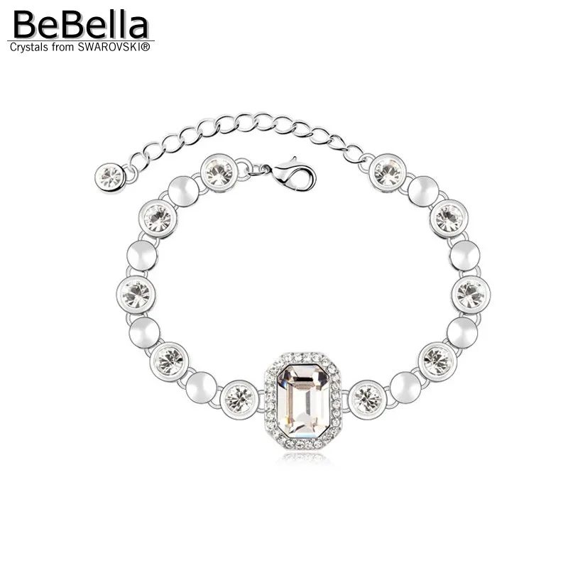BeBella квадратный Кристальный браслет с кристаллами от Swarovski оригинальный бренд