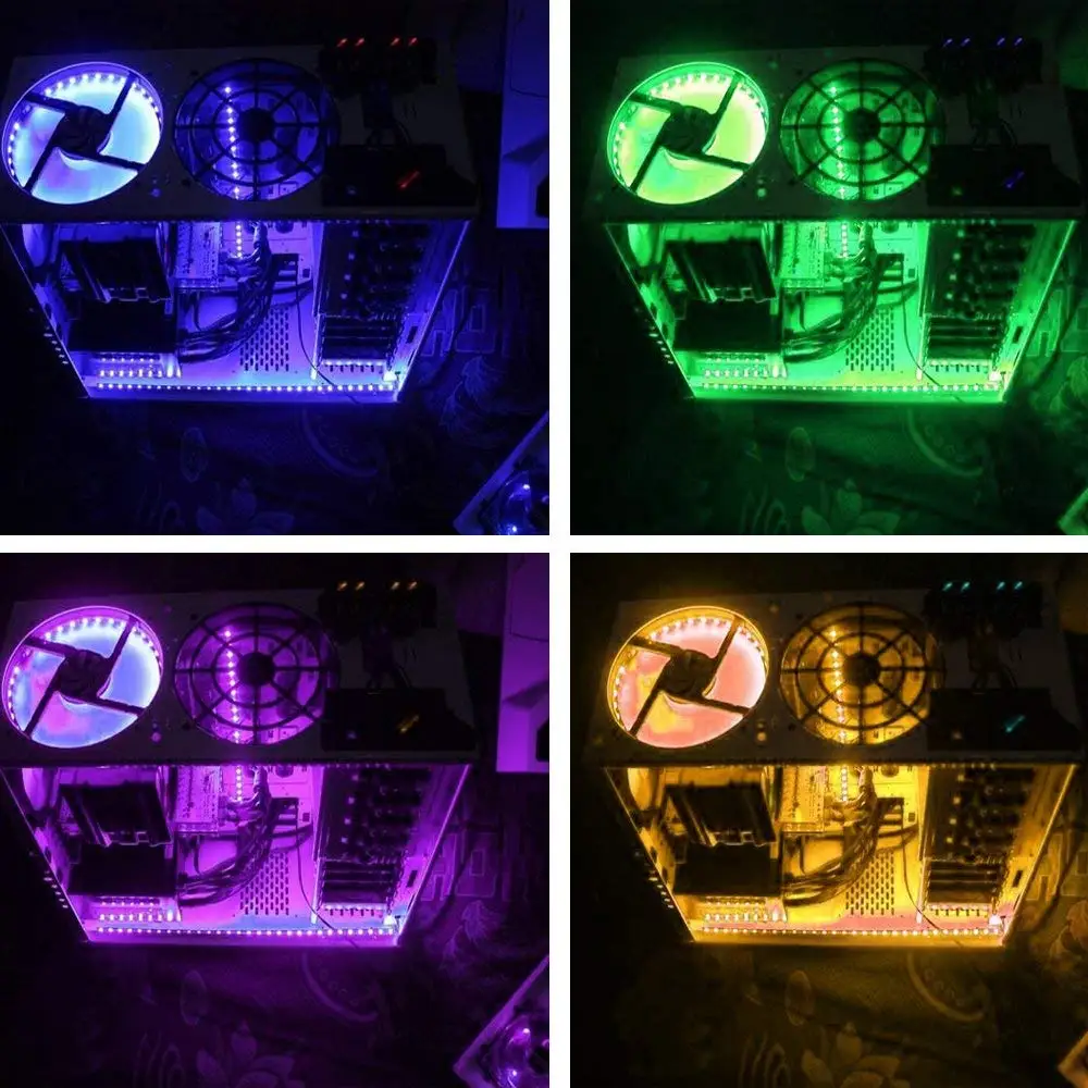 Компьютер RGB светодиодный светодиодные полосы с пультом дистанционного