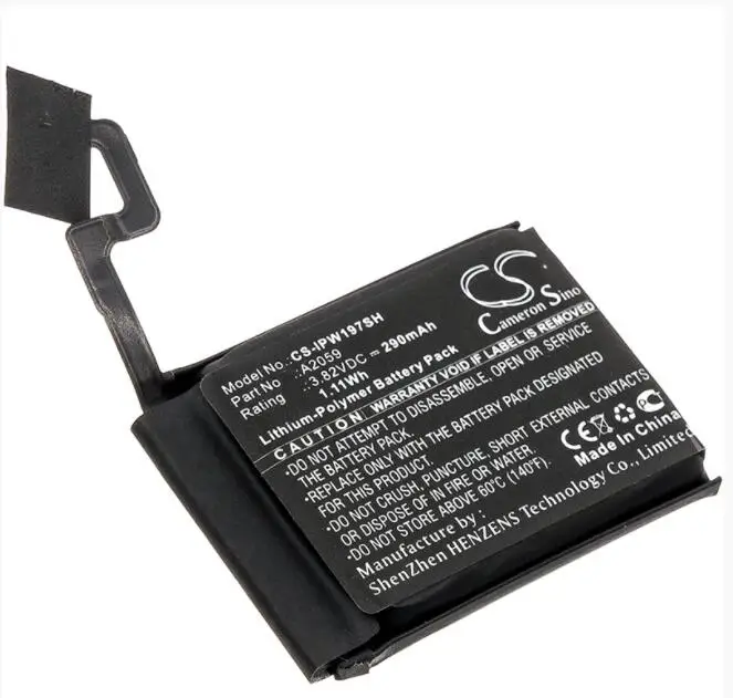 Аккумулятор Cameron Sino 290mAh для APPLE A1976 серии часов 4 44 мм A2059 батареи умных