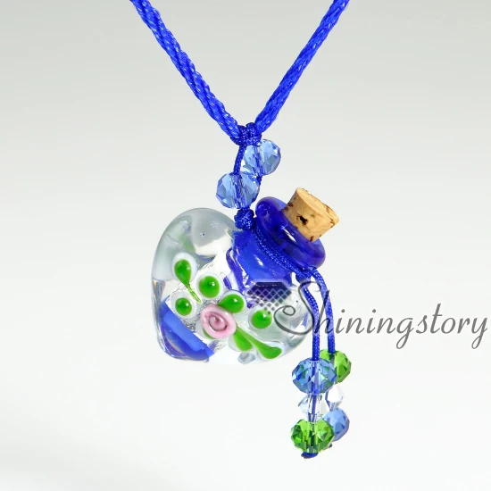 Ожерелье с эфирным маслом диффузор ювелирные изделия ручной работы стеклянный