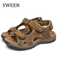 yween new mens water shoes beach sandals man open toe leather sandals