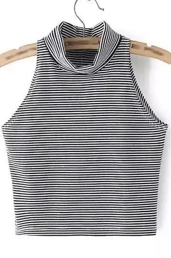 

2018 women fashion New style striped tee sleeveless cotton blend tank tops