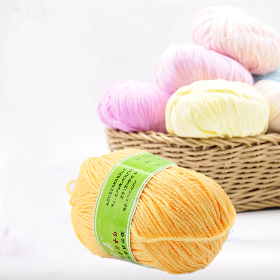 1 шт. Детская шерстяная пряжа из бамбукового хлопка 50 г|baby yarn|hand knittingnatural yarn |