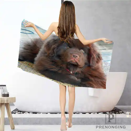 Пользовательский Newfoundland-Dog(1) тряпка для ванной комнаты полотенце s полотенце для лица/банное полотенце для душа s Размер 33x74 см/72x143 см#18-12-16-02-75 - Цвет: Face or Bath Towel
