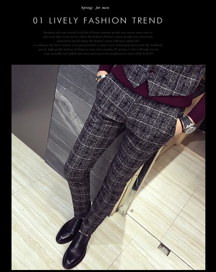 Духи Masculino костюм Pantalon Homme Весна нового размера плюс эластичные брюки корейские приталенные повседневные мужские брюки 5XL