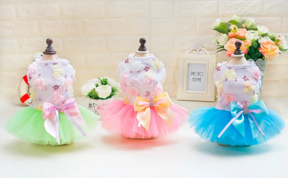 New Coming Sweet Candy Style Pet Dogs Summer Dress Small Puppy Clothing Size From XS To XL | Дом и сад