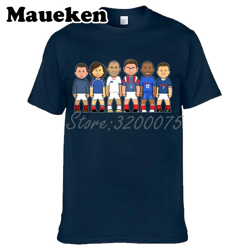 Мужская футболка Zinedine Zidane Eric Cantona Thierry Henry Michel Platini Just Fontaine Didier Deschamps France Mobile Legends tee