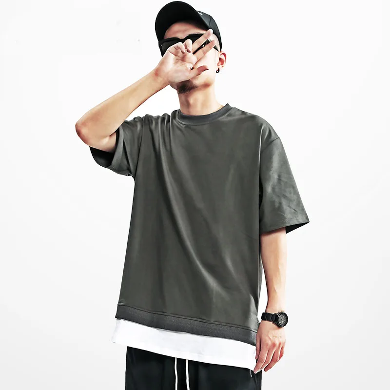 2017 Корея East Gate мужские женские свободные плеча с коротким рукавом Футболка в