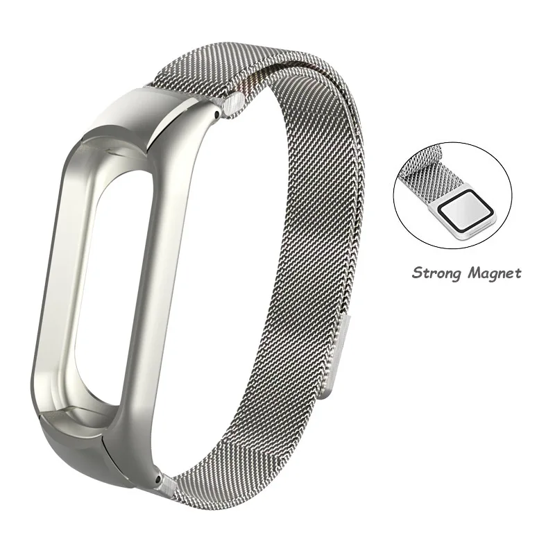 LETSGR браслет сменный ремешок для Xiaomi mi Band 3 Нержавеющая сталь lanese магнит Correa Xiao |