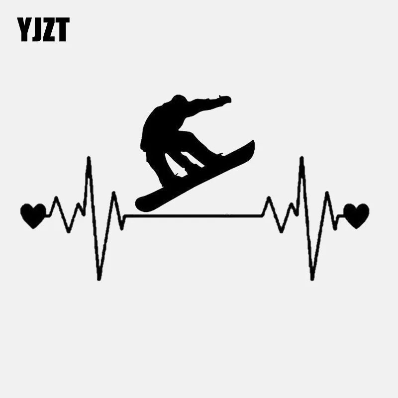 YJZT 16 1 см * 9 модная Наклейка на сноуборд с рисунком сердцебиения и спасения