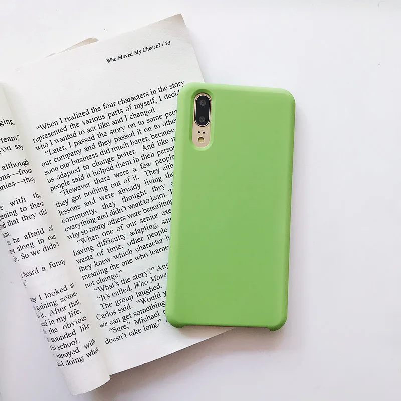 P20 жидкий силиконовый чехол ярких цветов для huawei P20 Pro, роскошный тонкий ударопрочный матовый мягкий чехол на заднюю панель для huawei P20 - Цвет: Bohe Green