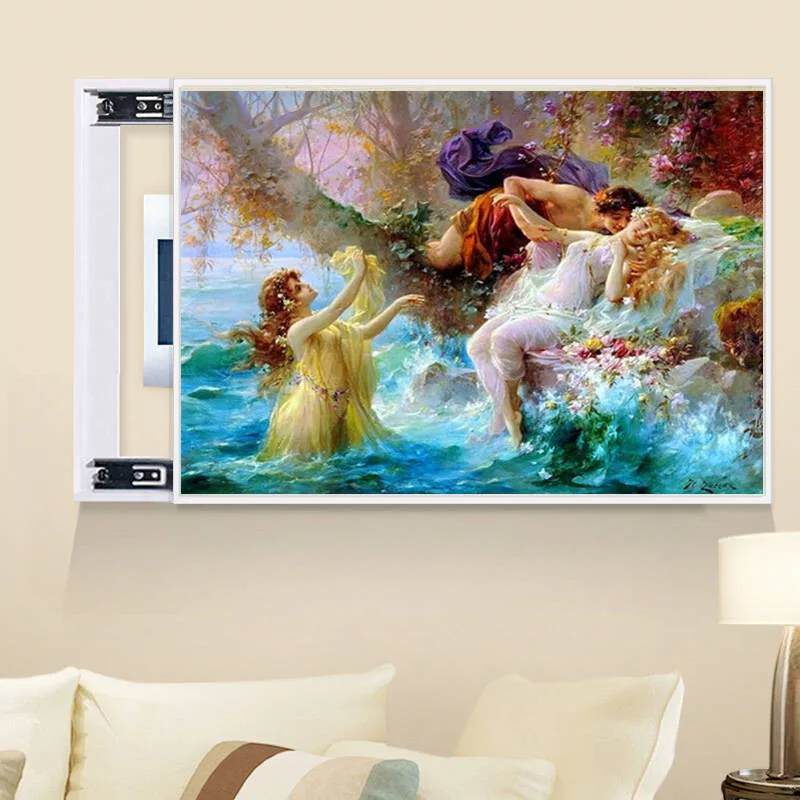 5D DIY полный набор для рисования с круглыми камнями и полотном живопись красота