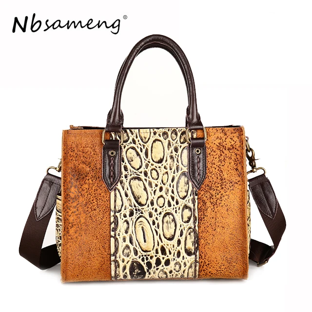 NBSAMENG Для женщин из натуральной кожи плеча леди Элитный бренд Винтаж сумка Bolsas